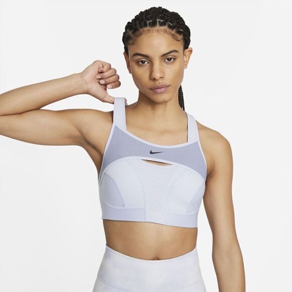 Nike Light Blue Alpha Ultrabreathe Bra High Support Sports Bra - Picture 1 of 9